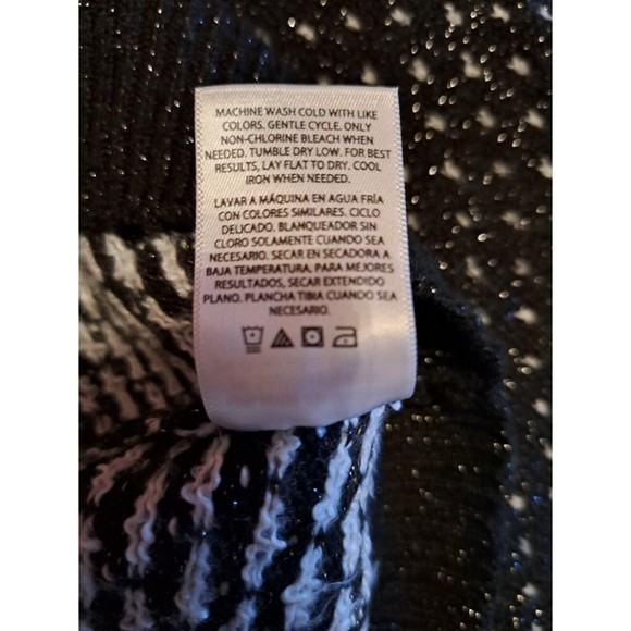 Holiday Time Polar Bear Fair Isle Nordic Sparkle Thread Pullover Sweater Size XL - Picture 6 of 6